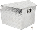 SCITOO 33 Inch Aluminum Diamond Plate Truck Bed Tool Box,Heavy Duty Crossover Storage for Most Full Size Pickups,Lockable Weatherproof Chest,Fits 33' Truck Beds,Easy Access to Load and Unload