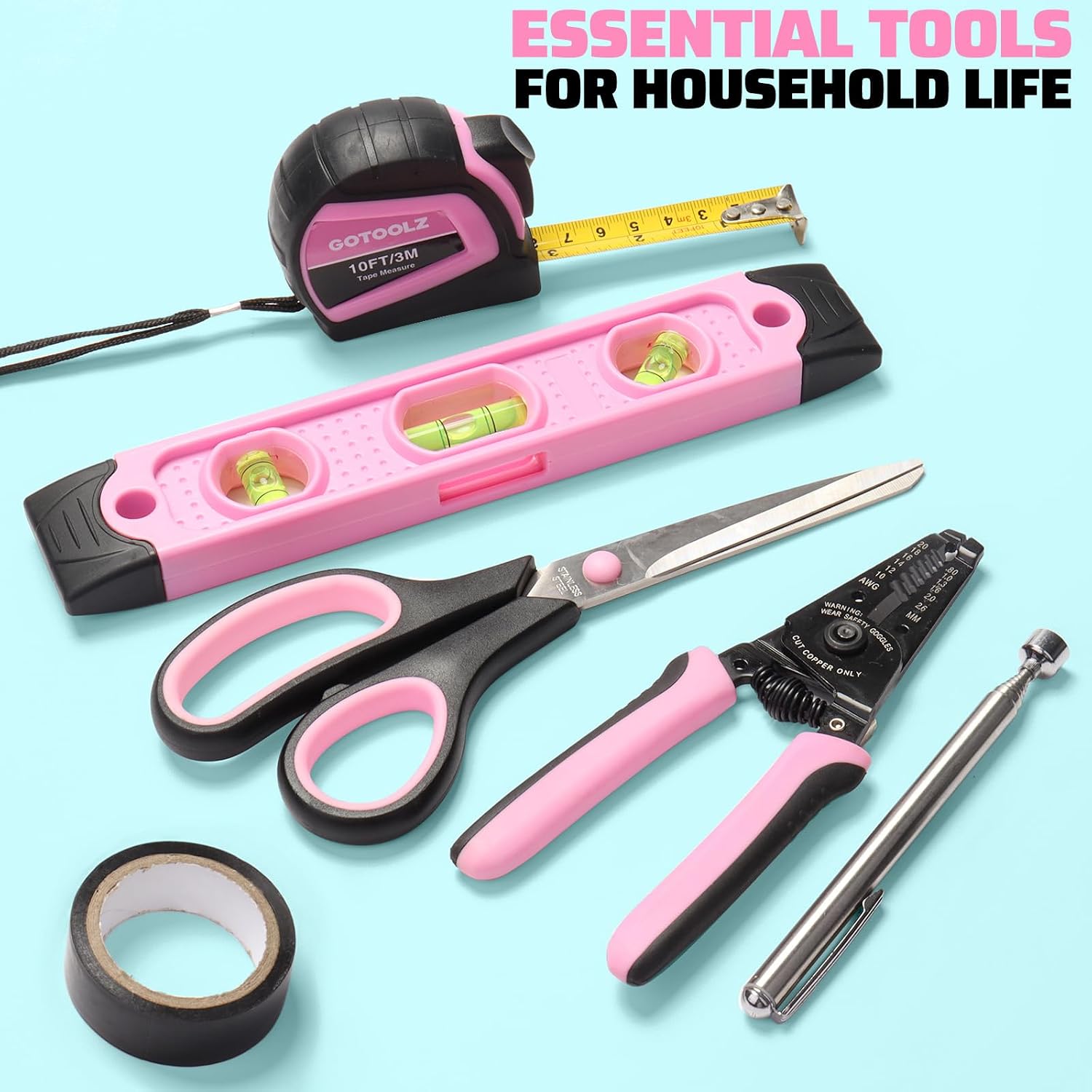 Cordless Drill Set, 293-Piece Household Tool Kit with 20V Electric Drill, Power Drill Sets Repairing Kit, Electric Screwdriver Driver Tool Kit for Home Maintenance, DIY and Crafts(Pink 2026)