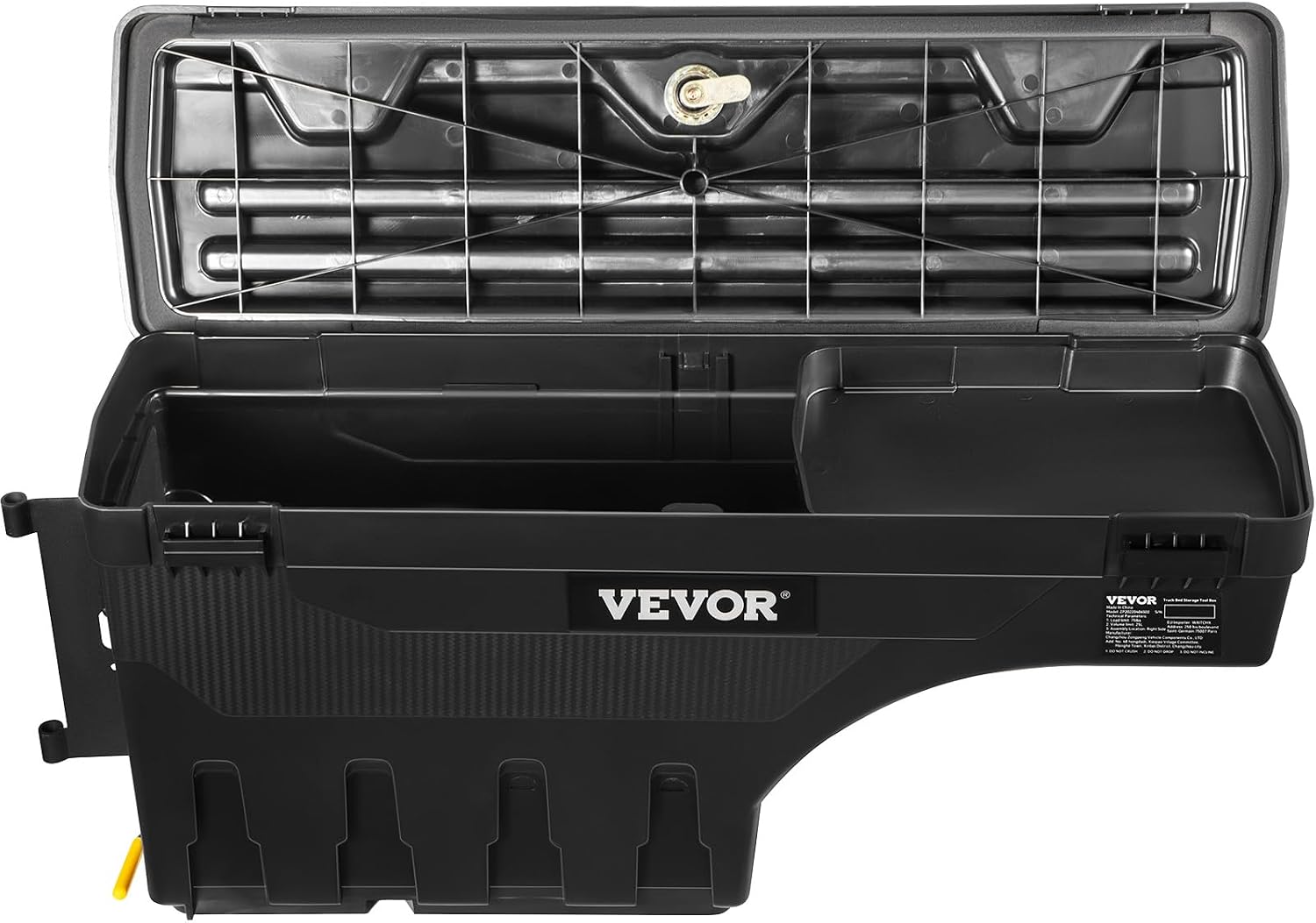 VEVOR Truck Bed Storage Box, Lockable with Password Padlock, 6.6 Gal/25 L ABS Wheel Well Tool Box, Waterproof and Durable, Compatible with Ford F-150 2015-2021, Drivers Side (Left)