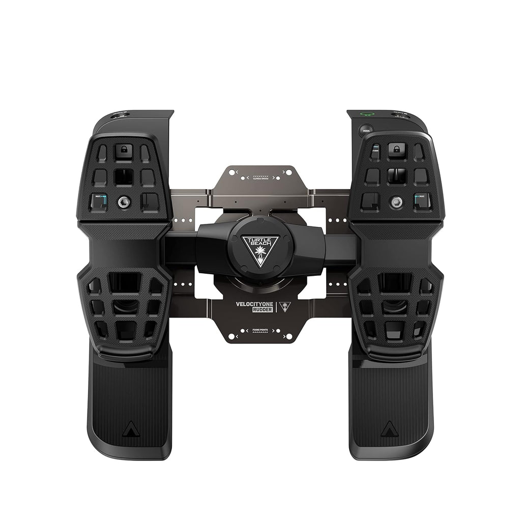 Turtle Beach VelocityOne Universal Rudder Pedals for Windows 10 & 11 PCs, Xbox Series X, Xbox Series S, and Xbox One Featuring Smooth Rudder Axis, Adjustable Brakes and Pedal Width – Black