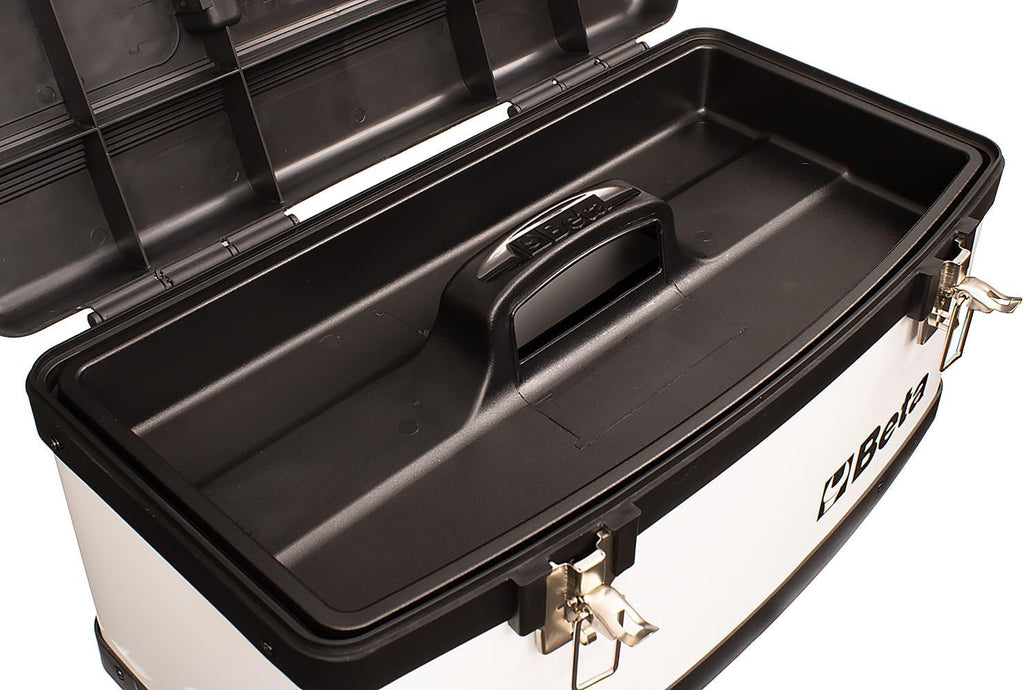 Beta C41H Two-Module Rolling Tool Chest, Detachable Tool Box, Telescopic Handles, White