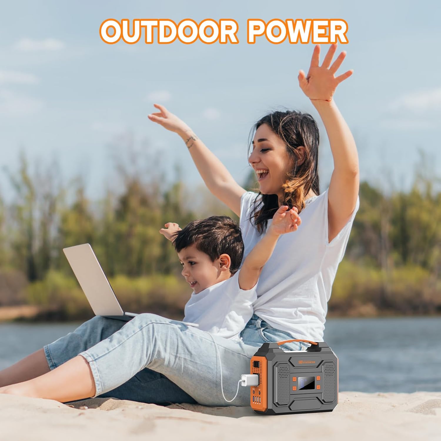 300W Portable Battery Power Station with Solar Panel 40W, 110V AC Outlet 120W Solar Power Pack Generator with USB C DC for Tent Camping Laptop Smart Devices RV Home Use VanLife Outdoor Power Outage