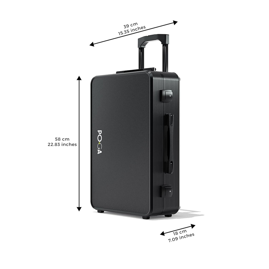 POGA LUX PlayStation 5 Premium Portable Console Travel Case incl. Trolley and 24'' AOC Gaming Monitor - Black