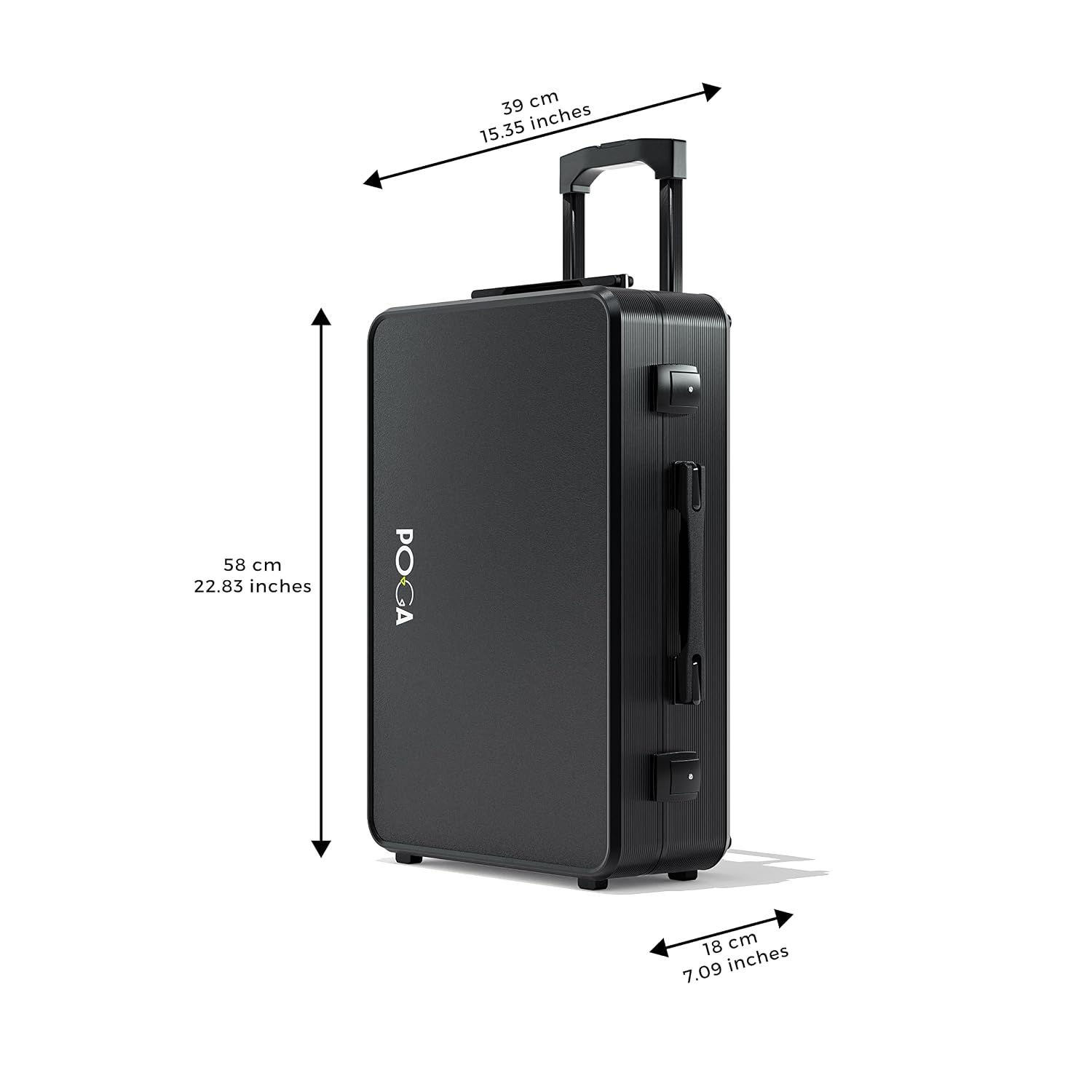 POGA LUX PlayStation 5 Premium Portable Console Travel Case incl. Trolley and 24'' AOC Gaming Monitor - Black
