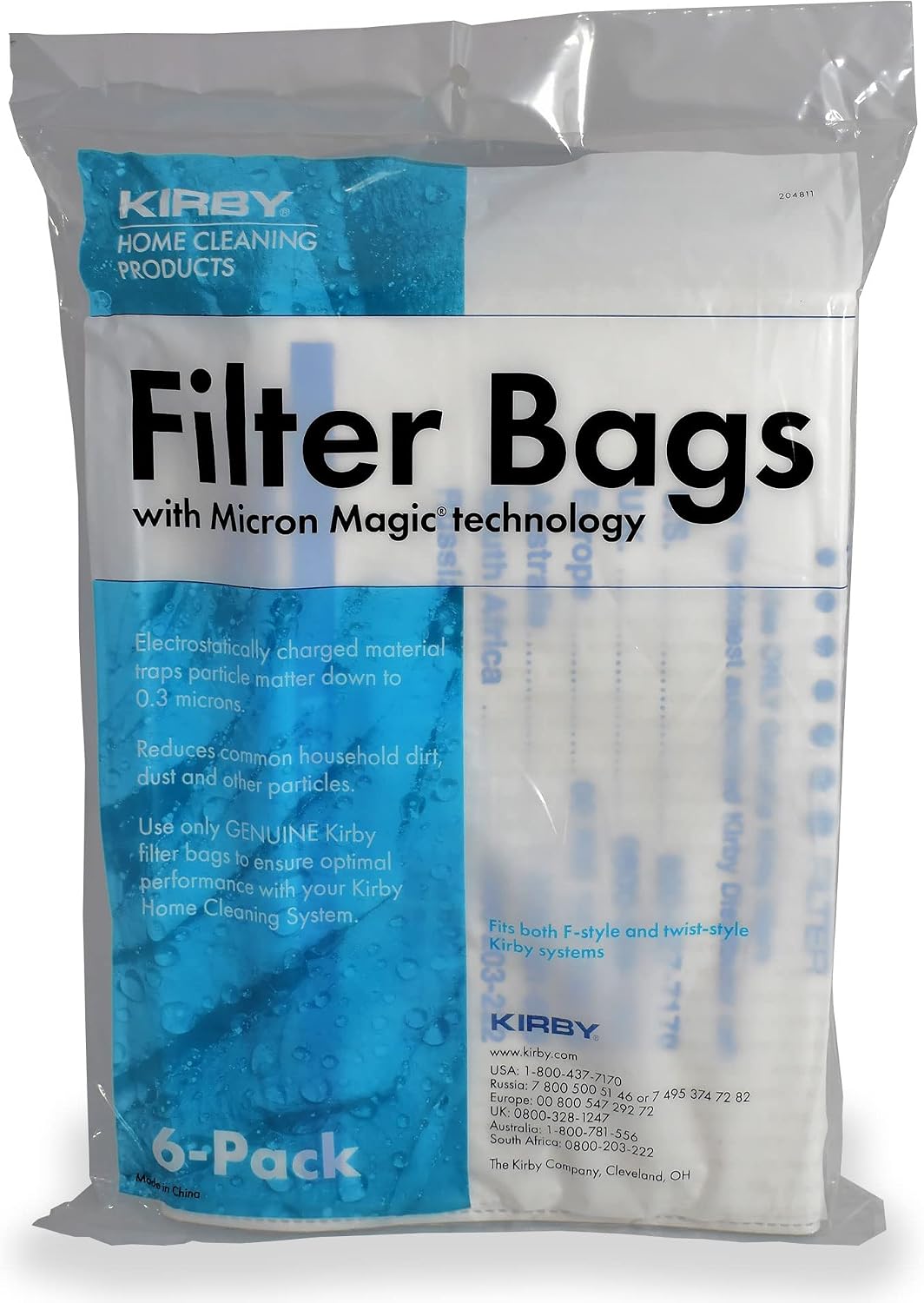 Kirby 204811 Filter Bag Six Pack Micron Magic HEPA (54 Bags)