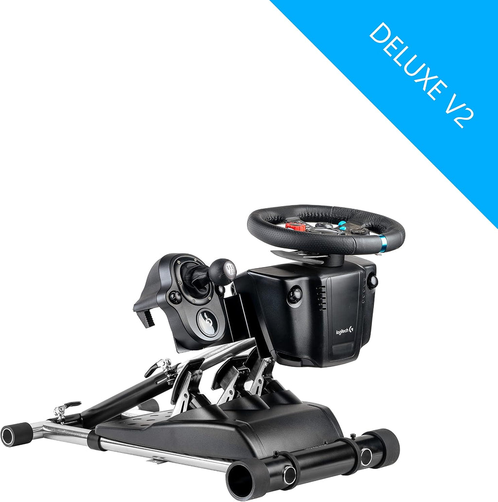 Wheel Stand Pro: G Racing Wheel Stand Compatible With Logitech G29 G923 G920 G27 & G25 Wheels, Deluxe, Original V2. Wheel and Pedals Not included.