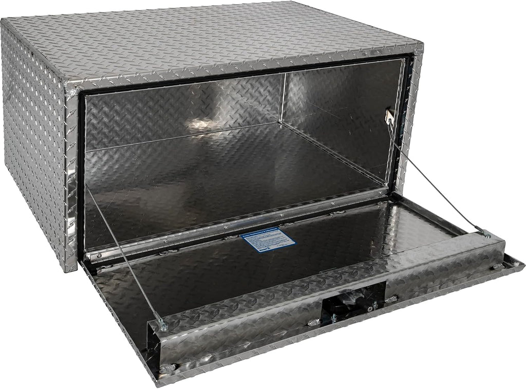 Buyers Products 1705119 Diamond Tread Aluminum Underbody Truck Tool Box, 18 x 24 x 36, Made in USA, .100 in. Thick, Corrosion-Resistant, Locking Compression Latch, Secure Storage for Work Trucks