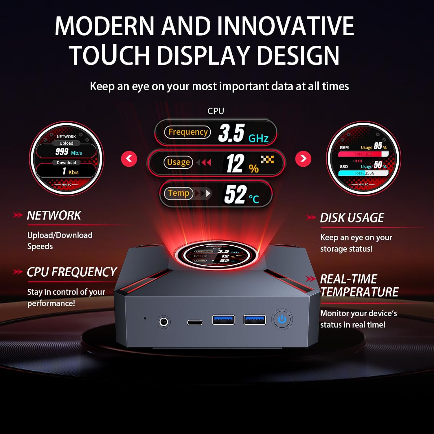 Mini PC Win 11 Pro, Mini Computers Core i9-12900HK (14C/20T, up to 5.0GHz) 32GB DDR4,DP/HDMI 8K/4K,2TB PCIe 3.0 SSD, WiFi 6, BT 5.2 Desktop Computers for Office & Business(32GB+2TB)