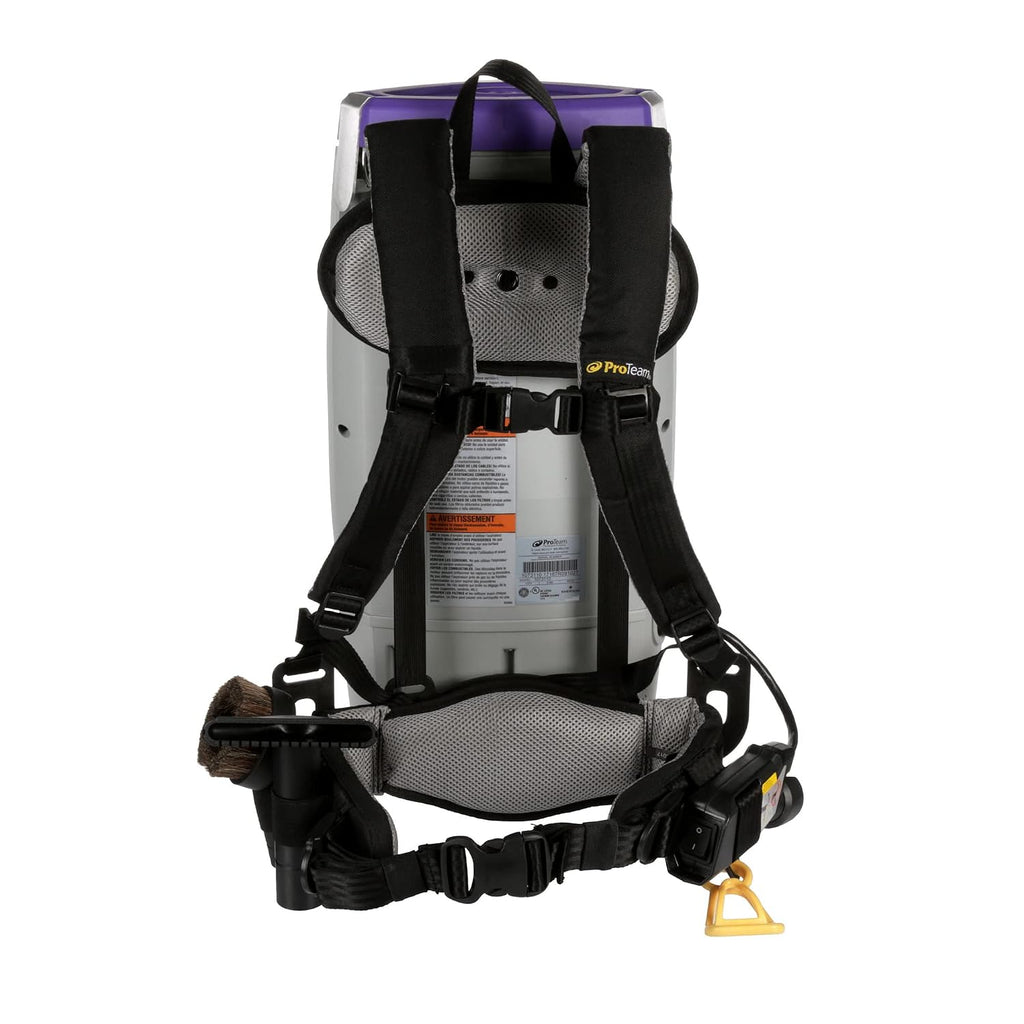 ProTeam Super Coach Pro 10 Backpack Vacuum Commercial with 2 Piece Wand Tool Kit, 10 Quart, Corded,107304