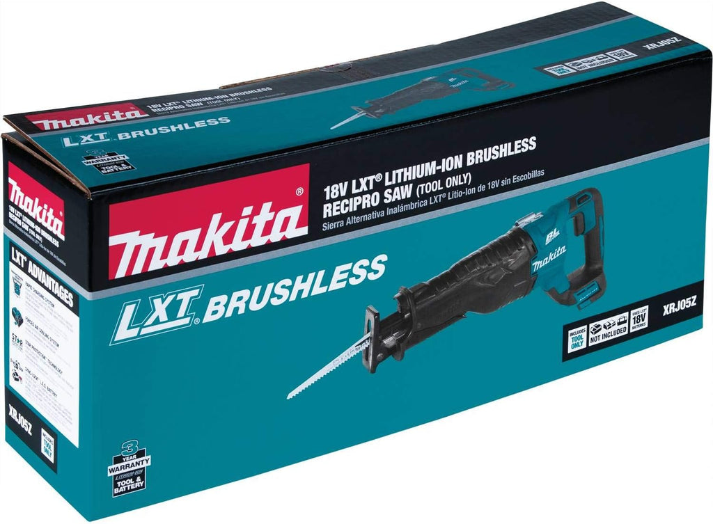 Makita XRJ05Z 18V LXT Lithium-Ion Brushless Cordless Recipro Saw, Tool Only