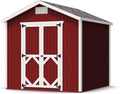 Little Cottage Co. 8x8 Classic Gable Shed with Floor, Outdoor Wood Storage Do-It-Yourself Precut Kit