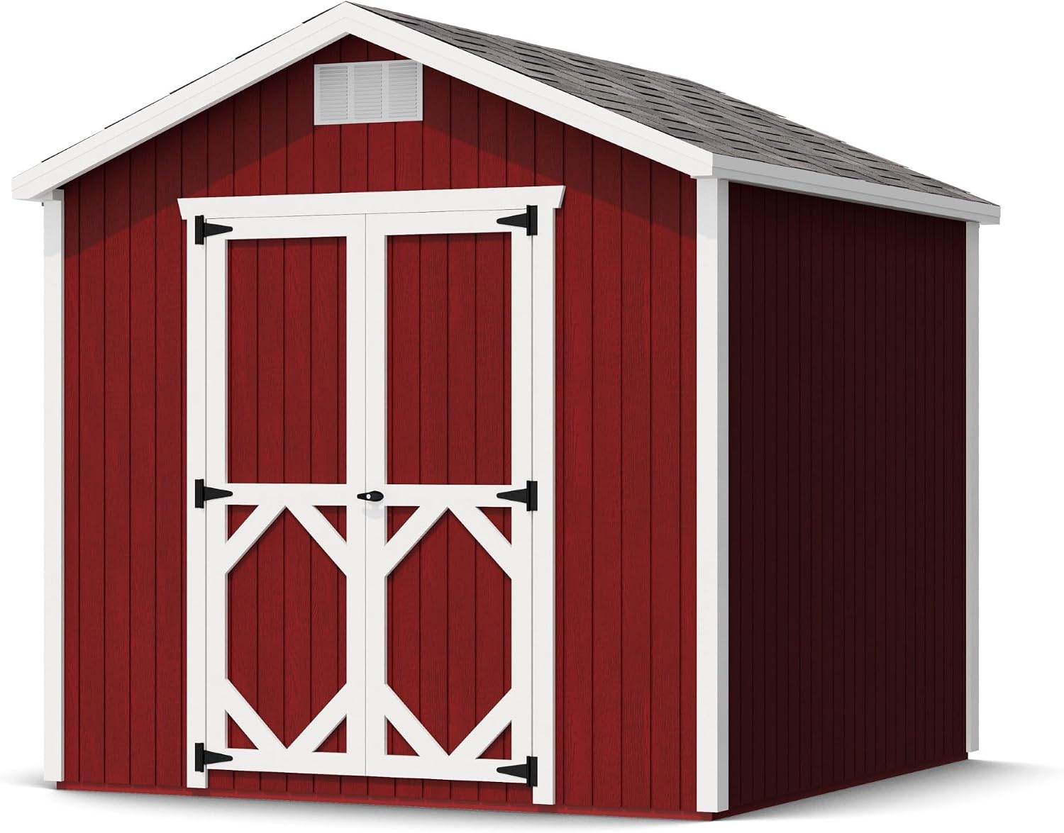 Little Cottage Co. 8x8 Classic Gable Shed with Floor, Outdoor Wood Storage Do-It-Yourself Precut Kit