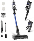CANDY Cordless Vacuum Cleaner, 45Mins Stick Vacuum for Home, Strong Suction, Removable Battery, Anti-Tangle, One Click Clean, Lightweight Handheld for Hardwood Floor Carpet Pet Hair Car, Blue