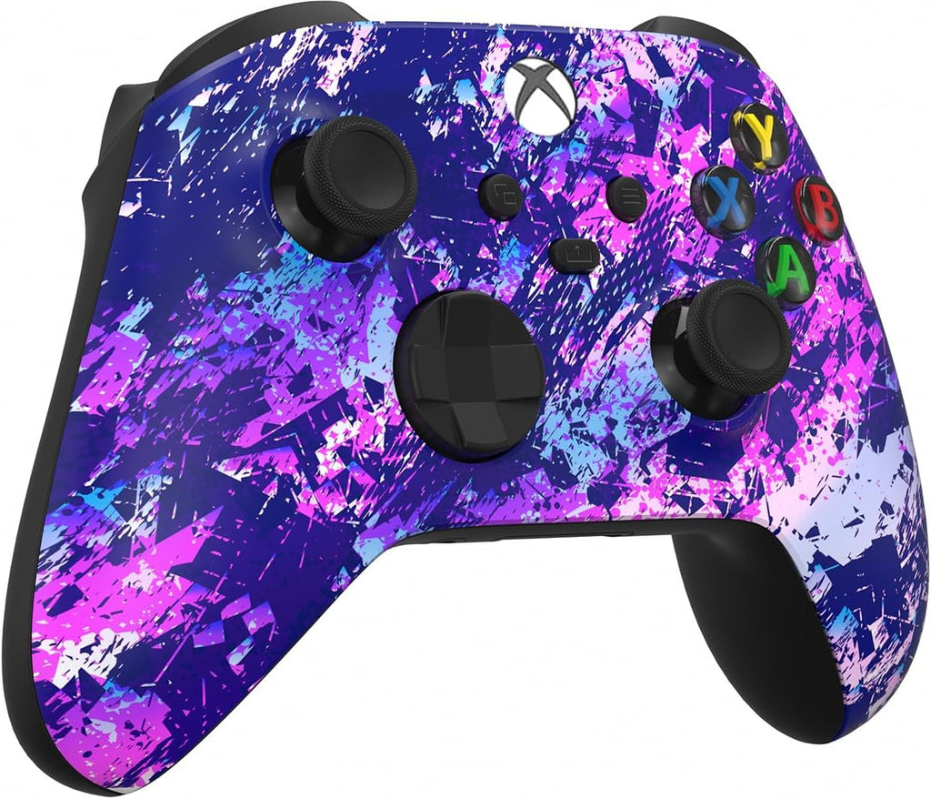 Custom Controllerzz Wireless Controller for Microsoft Xbox Series X/S & Xbox One - Custom Soft Touch Feel - Custom Series X/S Controller (X/S Purple Chaos)