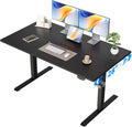 Agilestic Electric Standing Desk, 48 x 28 Inches Height Adjustable Desk, Sit Stand up for Work Office Home, Ergonomic Rising Computer Table with Memory Preset, Black