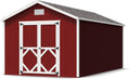 Little Cottage Co. 10x18 Classic Gable Shed with Floor, Outdoor Wood Storage Do-It-Yourself Precut Kit