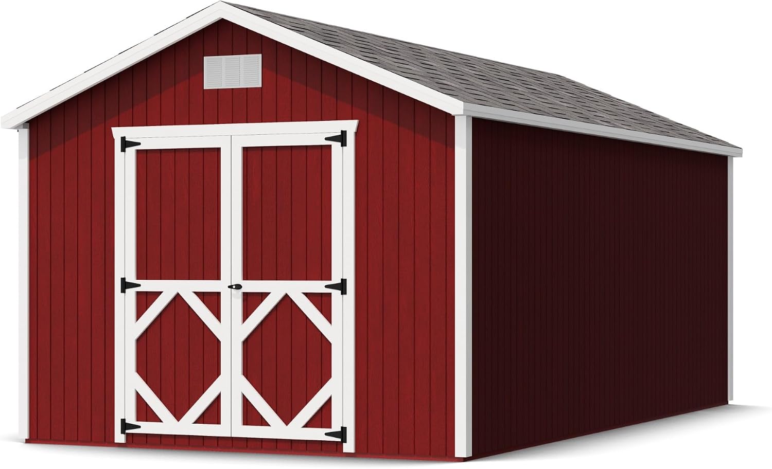 Little Cottage Co. 10x18 Classic Gable Shed with Floor, Outdoor Wood Storage Do-It-Yourself Precut Kit