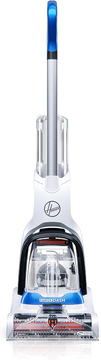 Hoover PowerDash Pet Compact Carpet Cleaner Machine, Lightweight Design, HeatForce Fast Drying, Antimicrobial Brush Roll, Pair with a Hoover Carpet Cleaner Solution