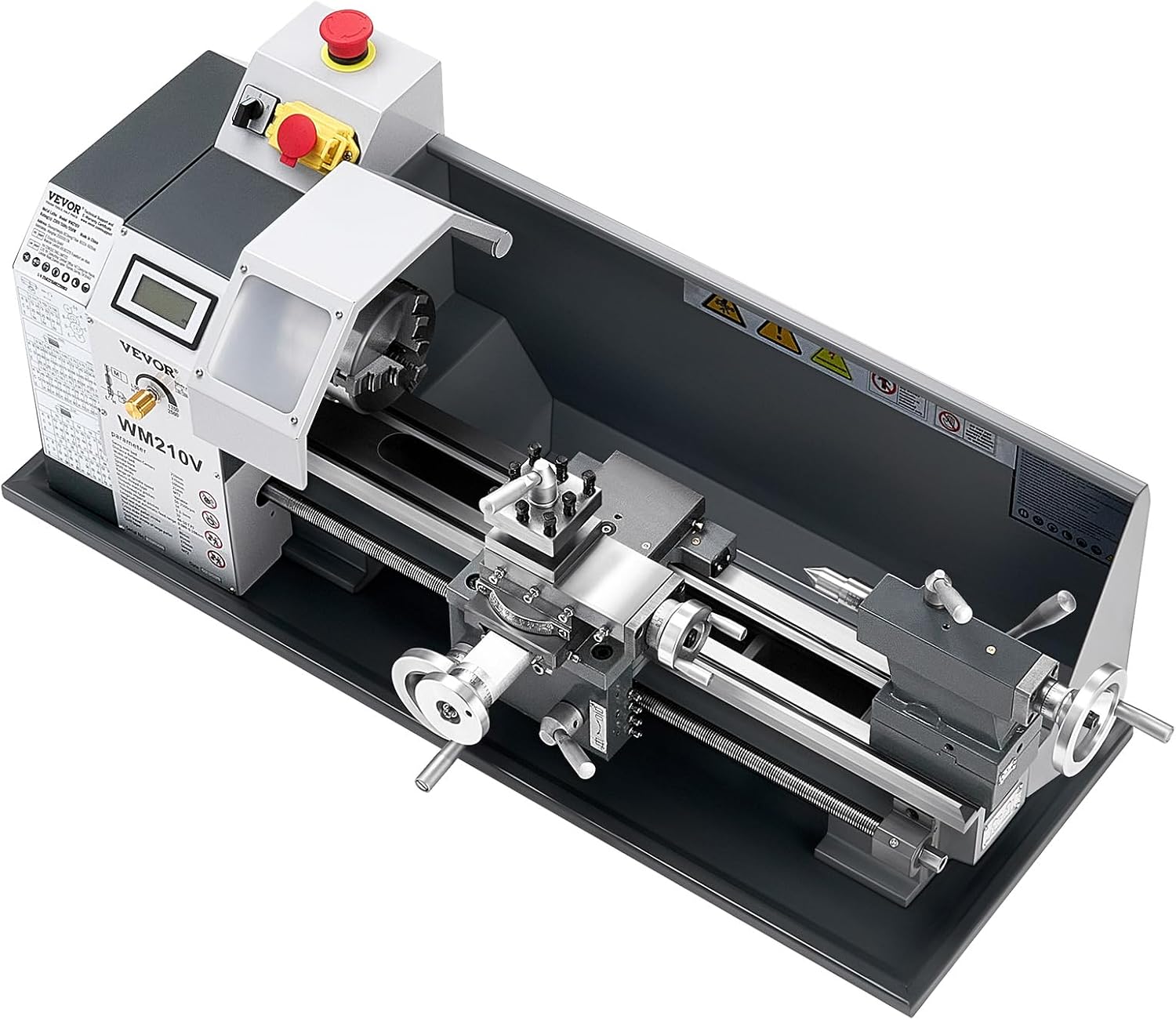 VEVOR High-quality Metal Lathe, 8 x 16 in, 550W Benchtop Lathe Machine, 0-2500 RPM Variable Speed, with 0.0003 in Spindle Accuracy Metal Gear, for Precision Parts Thread Soft Metals Wood