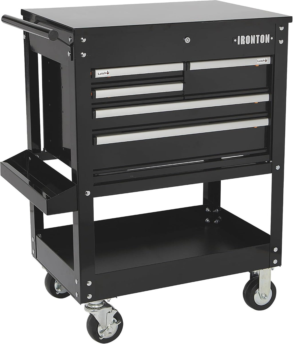 Ironton 30in. 5-Drawer Mechanic's Tool Cart - 33-7/8in.L x 17-5/8in.W x 39-1/8in.H, 700-Lb. Capacity