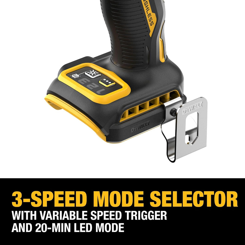 20V MAX XR Brushless Cordless 3-Speed High Torque 1/4 in. Impact Driver Kit with XR POWERPACK and Charger (DCF860QQ1)