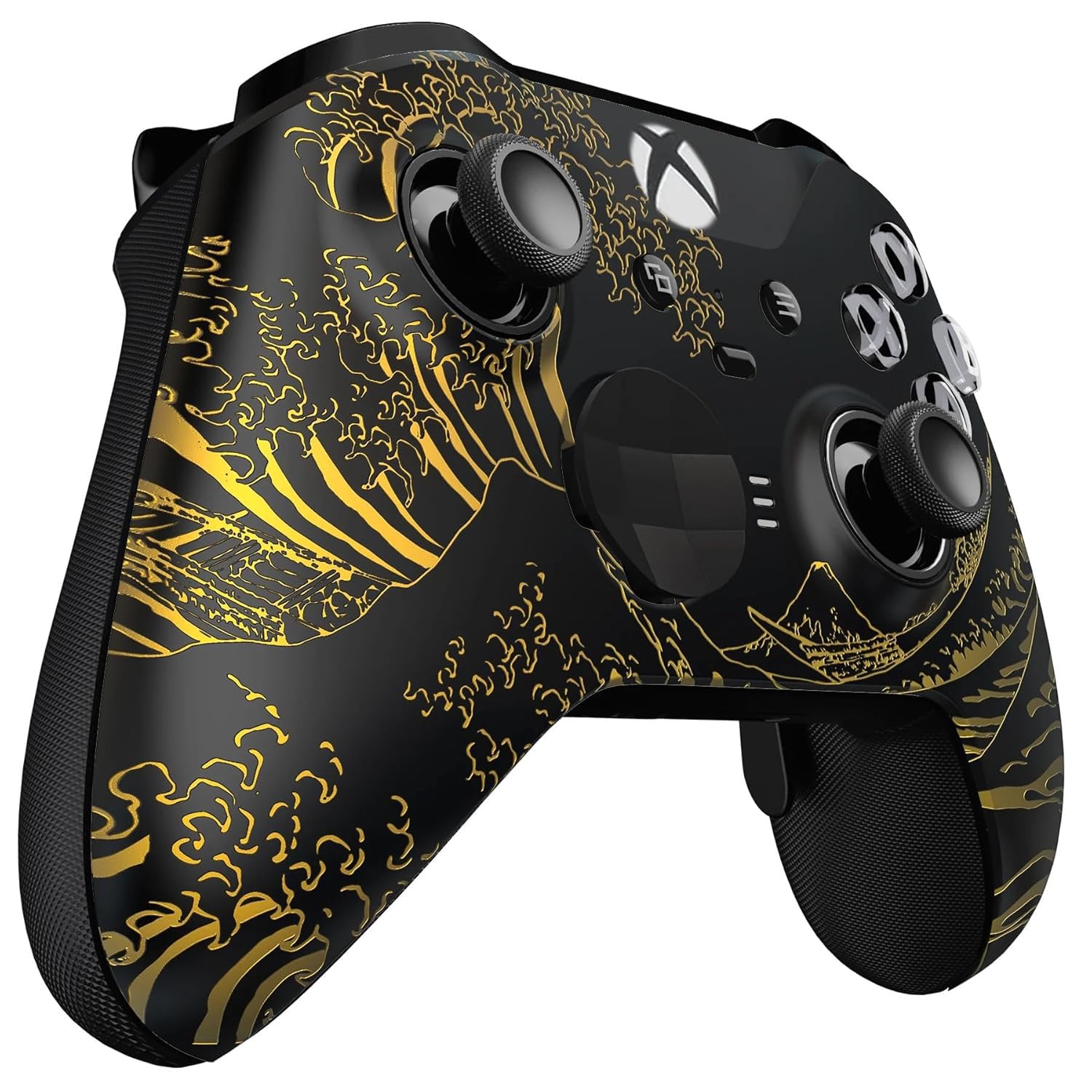 Custom Controllerzz Elite Series 2 Controller Compatible With Xbox One, Xbox Series S, and Xbox Series X (Golden Waves)