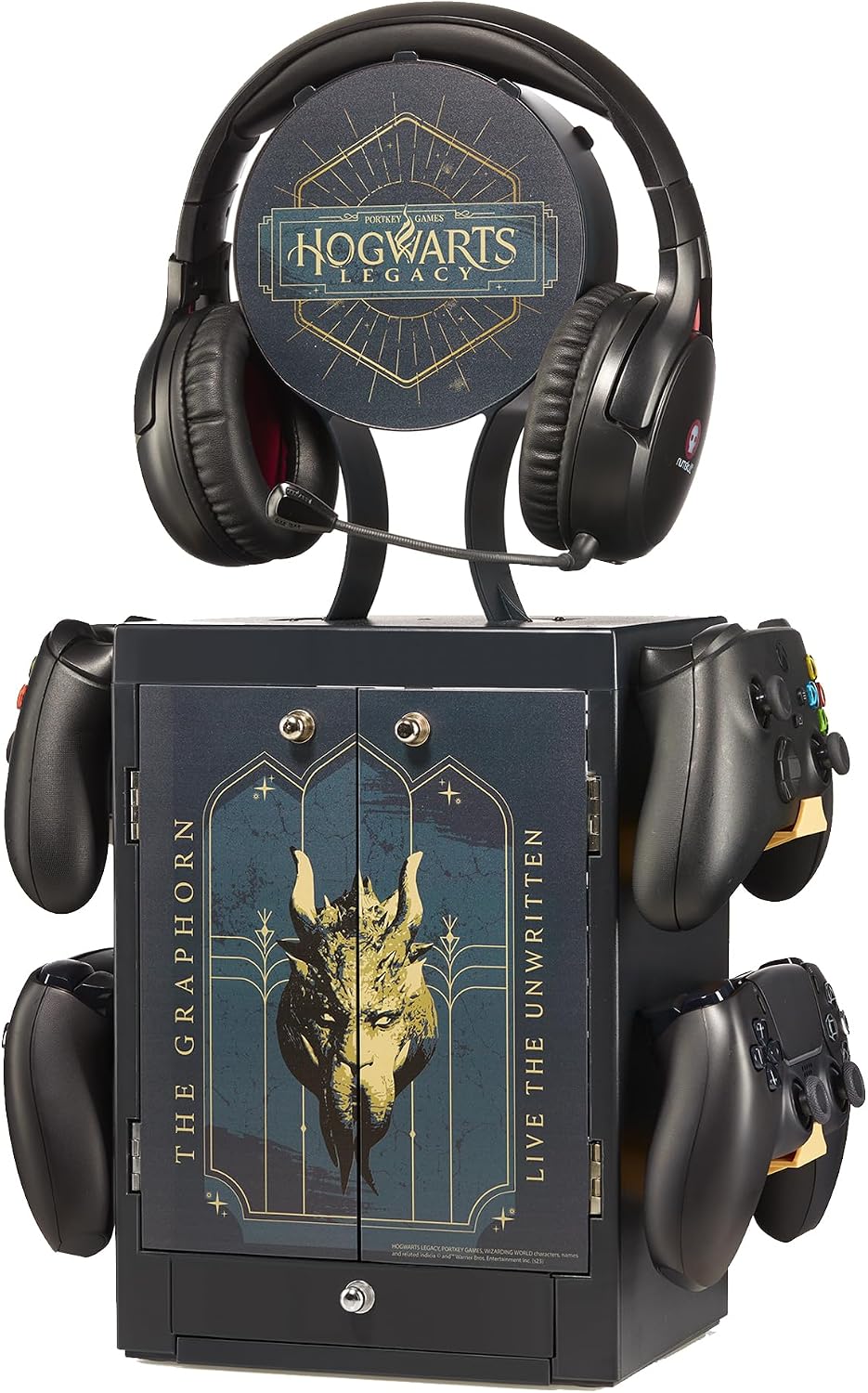 Numskull Official Hogwarts Legacy Gaming Locker Controller Holder & Headset Stand for PS5, Xbox Series X|S and Nintendo Switch