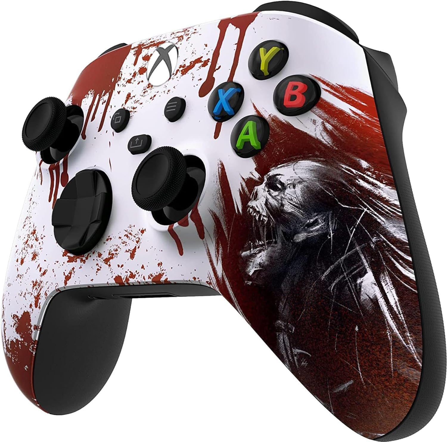 Custom Controllerzz Wireless Controller for Microsoft Xbox Series X/S & Xbox One - Custom Soft Touch Feel - Custom Series X/S Controller (X/S Bloody Zombie)