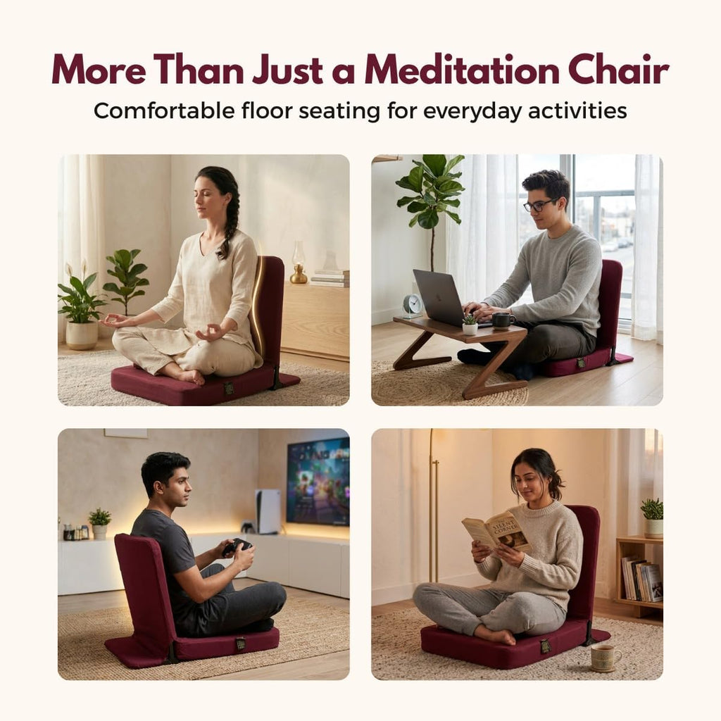 Friends Of Meditation Back Jack Meditation and Yoga Chair (18 X 18 Inch)