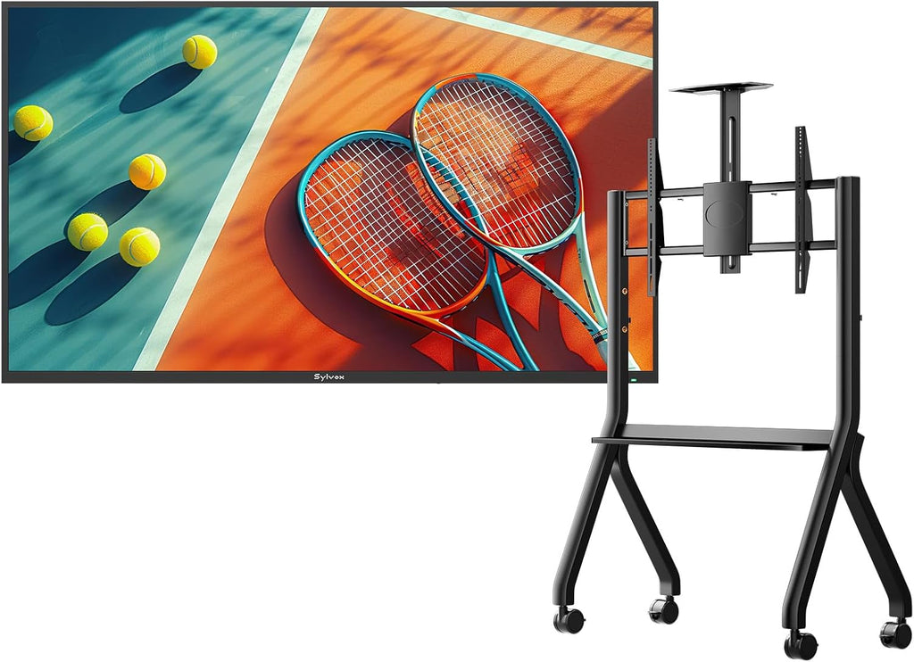 SYLVOX Pool Pro 2.0 55' Outdoor TV Bundle with Rolling TV Cart Stand – 2000 Nits, 4K UHD, IP55 Waterproof, Dolby Atmos, Google TV, Full Sun Visibility, Mobile All-Weather Entertainment Solution