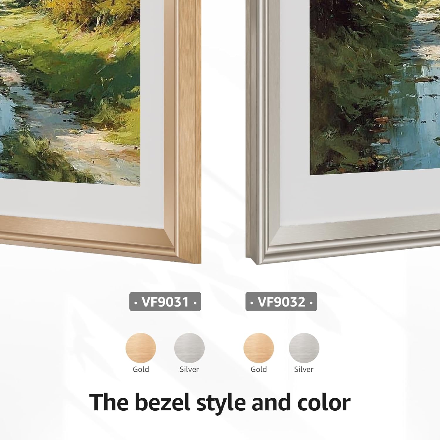 TV Frames 55' Deco Only for Samsung The Frame TVs, Alloy Bezel Modern & Minimalist Styles, Easy Installation, Interchangeable Bezels for Home Decor (Fits 2021-2025 Frame TVs)