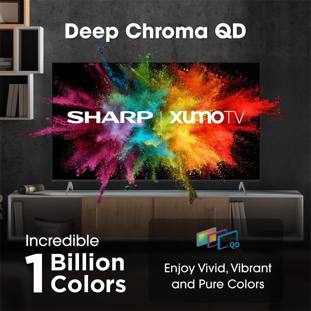 Sharp 4TC75HP7050U 75 inch Class Aquos QLED 4K Ultra HD Xumo Smart TV
