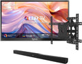 SYLVOX Outdoor TV with Soundbar & Wall Mount & Cover, 75 inch Smart QLED TV, 2000 Nit Full Sun, Weatherproof, 4K UHD, IP565 Waterproof, Commercial Grade (2026 Model)
