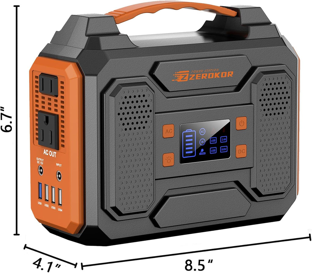 Portable Solar Power Generator with Panels, 300W 110V AC Outlet Power Station with Foldable Solar Panel 40W, 100W USB C Outlet Power Bank Fast Charging for Camping Laptop Smart Device RV Van Outdoor