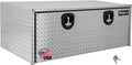 Buyers Products 1705120 Diamond Tread Aluminum Underbody Truck Tool Box, 18 x 24 x 48, Made in USA, .100 in. Thick, Corrosion Resistant, Locking Compression Latch, Secure Storage for Work Trucks
