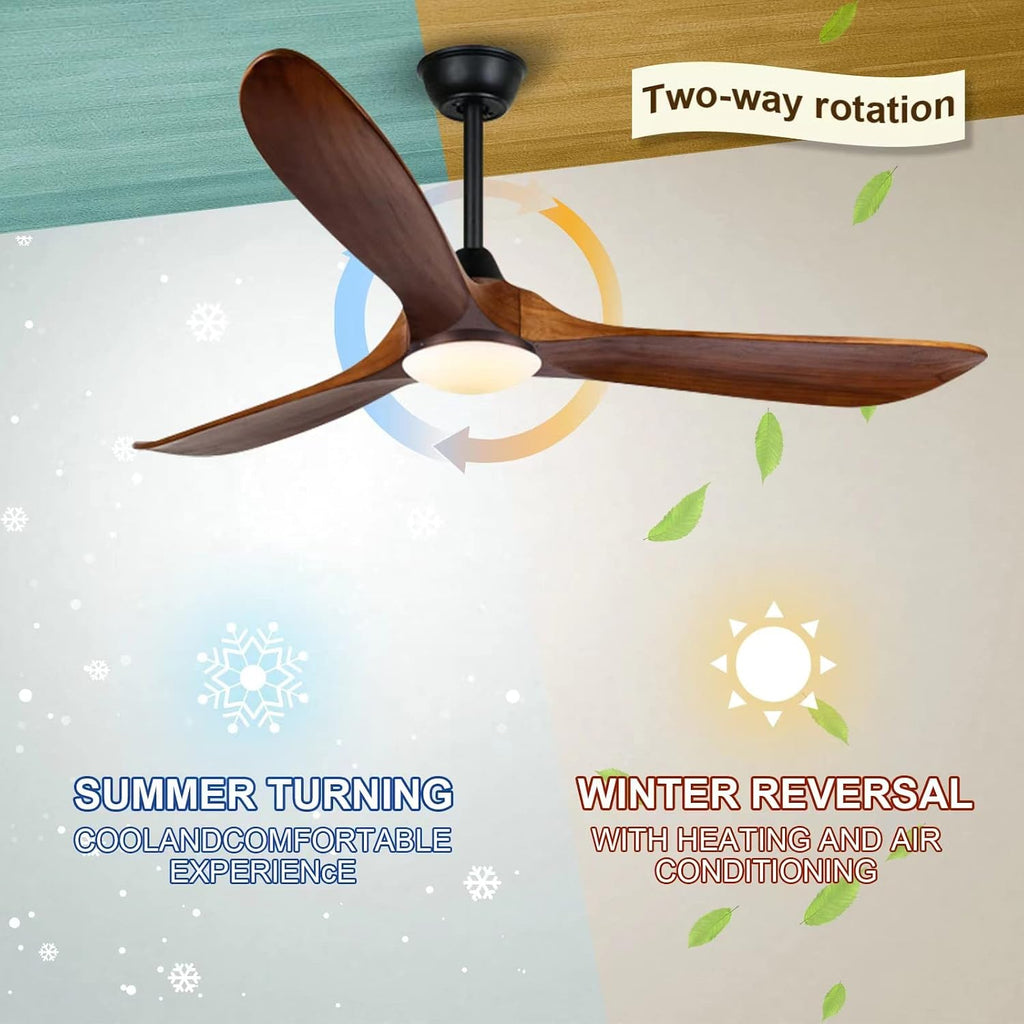 Farmhouse Ceiling Fans with Lights, 60 inch Outdoor Ceiling Fan for Patios with Light, 3 Blades Wood Ceiling Fan Damp Rated Large Airflow Commercial Ceiling Fans for Exterior House Porch Gazebo