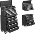 Winado 9-Drawer Rolling Tool Chest with Wheels & Lock & Key, Tool Box with Large Storage Cabinet, Removable Portable Top Box for Garage, Warehouse, Repair Shop & Home