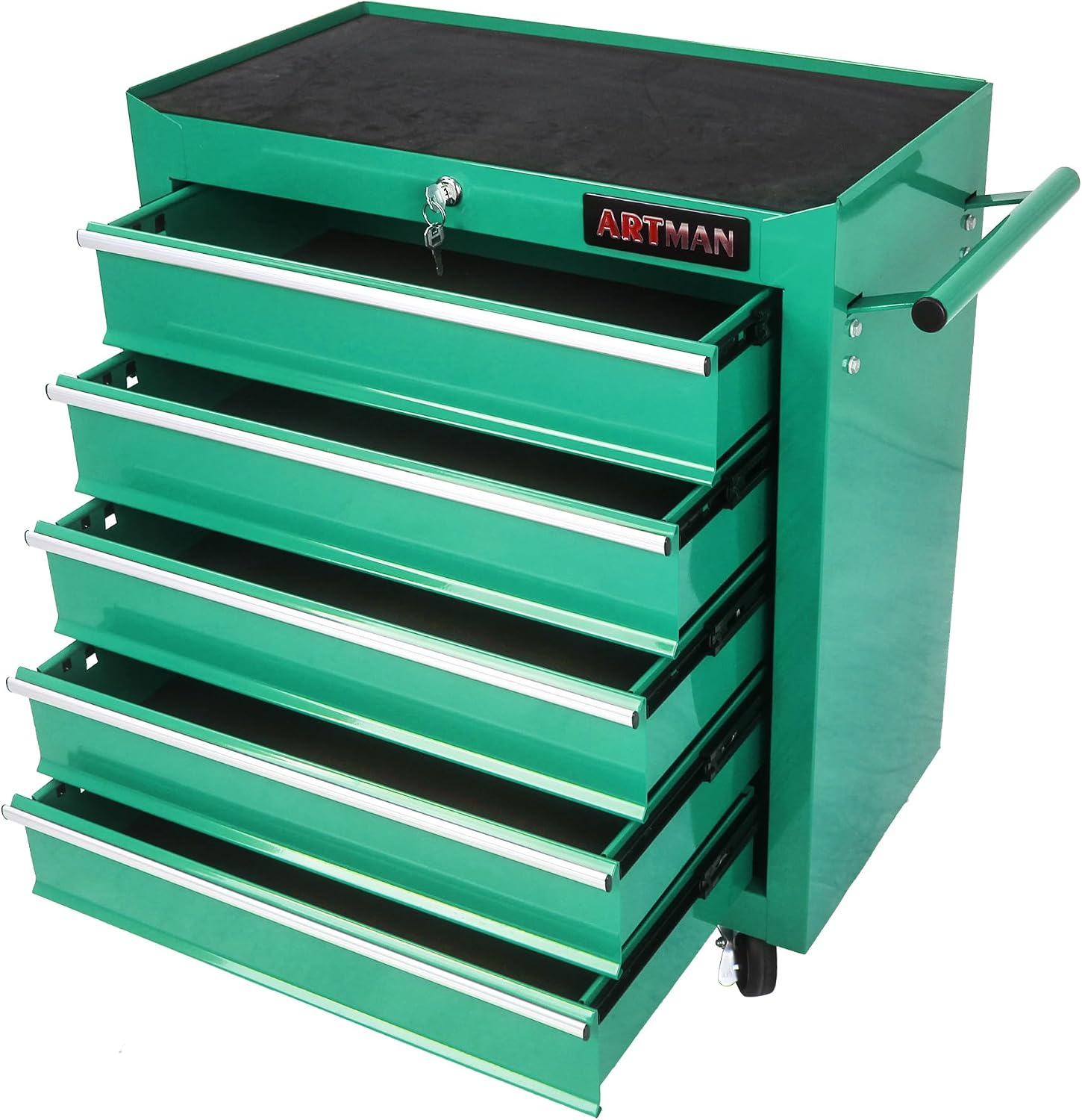 5 Drawers Rolling Tool Chest Cart ,24.2*12.9*29.9'Tool Storage Cabinet With 4 Wheels.Portable Tool Cabinet Trolley With Locking System and Drawer Liners.Tool Storage Cart for Garage,Workshop