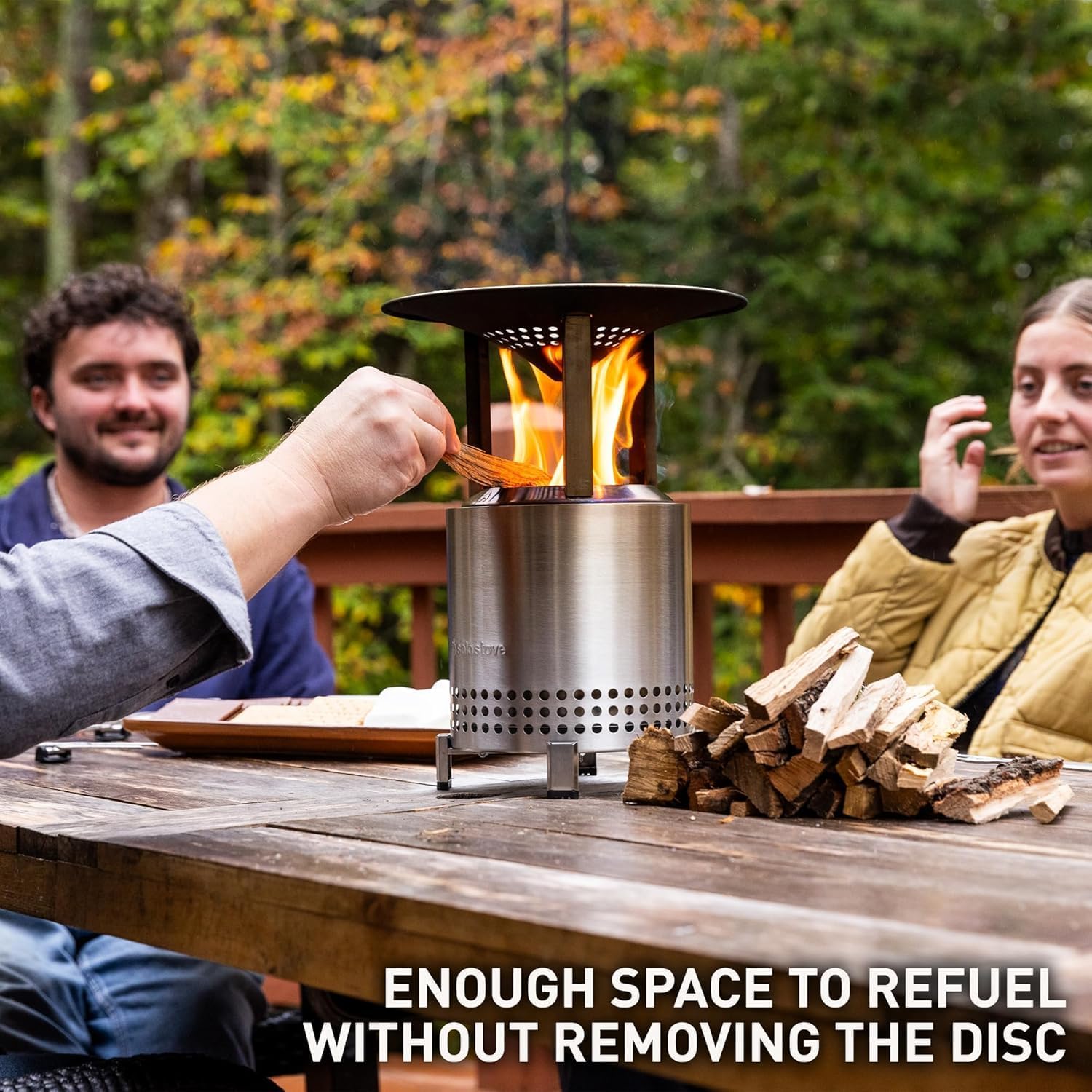 Solo Stove Mesa XL Mulberry Bundle | Tabletop Fire Pit with Stand, Heat Deflector, Accessory Pack & 1lb Wood Pellets | Portable Smokeless Outdoor Firepit for Patio, Camping & Backyard
