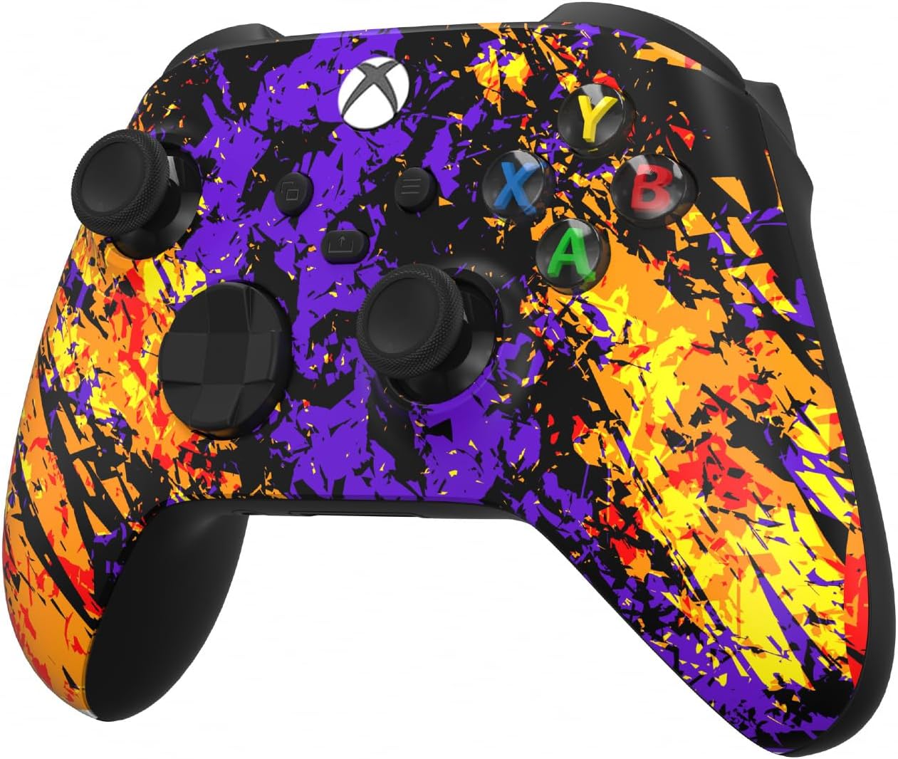 Custom Controllerzz Wireless Controller for Microsoft Xbox Series X/S & Xbox One - Custom Soft Touch Feel - Custom Series X/S Controller (X/S Inferno Galaxy)