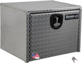 Buyers Products 1705100 Diamond Tread Aluminum Underbody Truck Tool Box, 18 x 18 x 24, Made in USA, .100 in. Thick, Corrosion Resistant, Locking Compression Latch, Secure Storage for Work Trucks