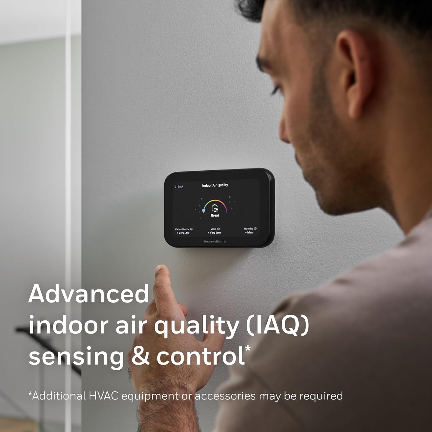 Honeywell Home X8S Premium Smart Programmable Wi-Fi Thermostat with Sensor, Video Doorbell Access, Humidity Control, 5' Customizable Touchscreen, Energy Star, Works with Alexa, Matter, Apple, Google