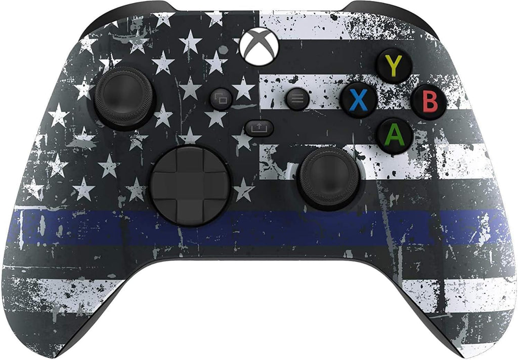 Custom Controllerzz Wireless Controller for Microsoft Xbox Series X/S & Xbox One - Custom Soft Touch Feel - Custom Xbox Series X/S Controller (X/S Blue Line)