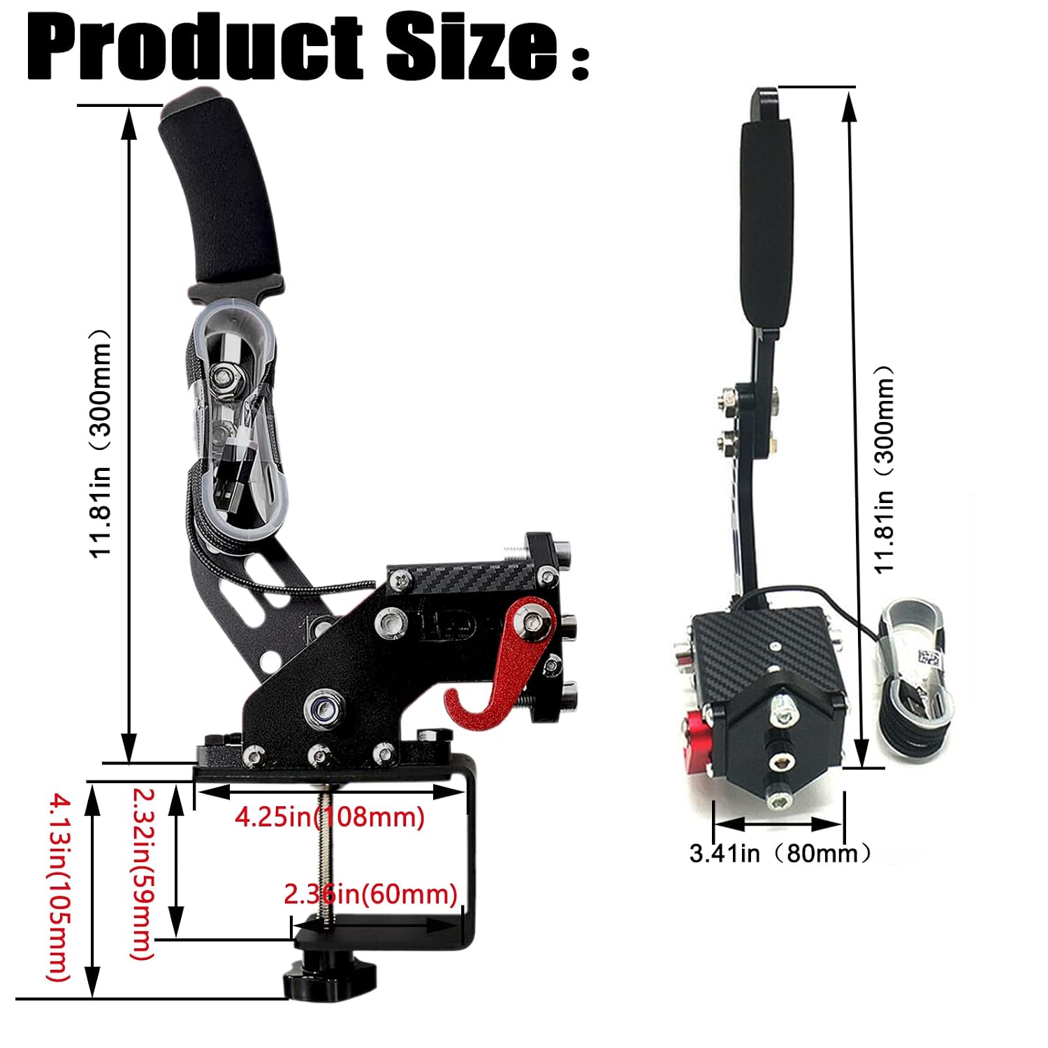 Obokidly Upgrade USB Handbrake Support G920 Compatible With XBOX ONE/XBOX ONE S For Simracing Game Sim Rig With Clamp Also Suitable For PC (Black)