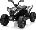 Kidzone 24V Ride On ATV for Kids, 4-Wheel Electric Toy with Bluetooth & USB Music, LED Lights, Rear Suspension, Forward/Reverse, 3.7 MPH Max Speed, 88 LBS Capacity, 37-96 Months - Forest