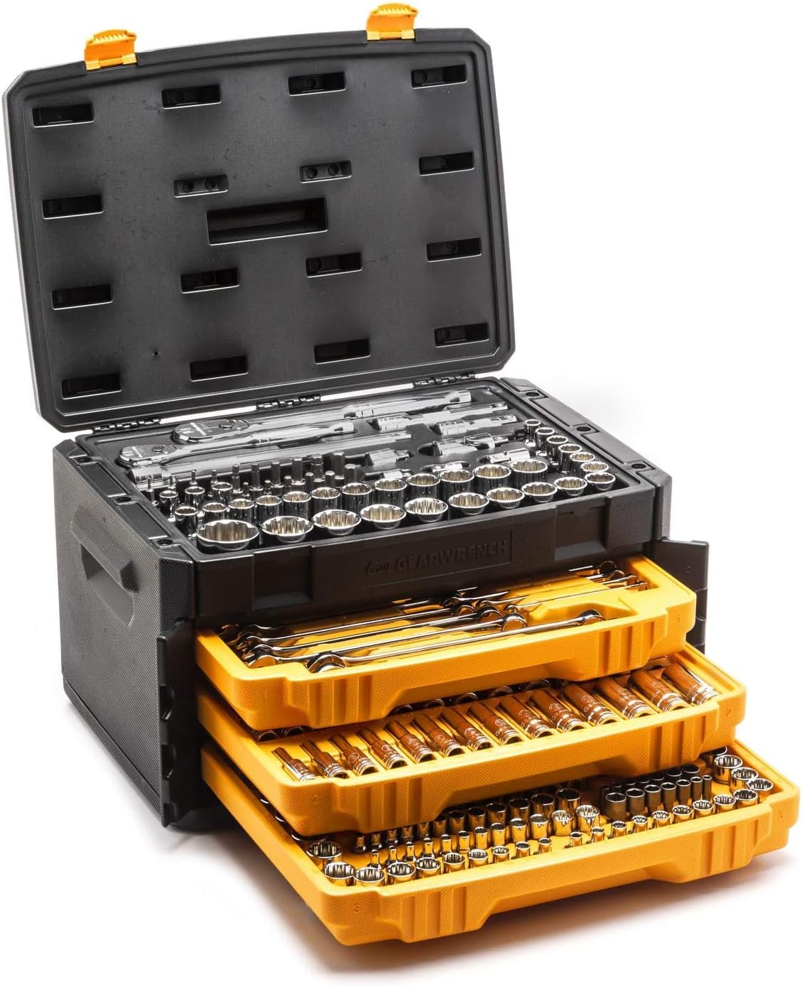 GEARWRENCH 243 Pc. 12 Pt. Mechanics Tool Set in 3 Drawer Storage Box - 80972