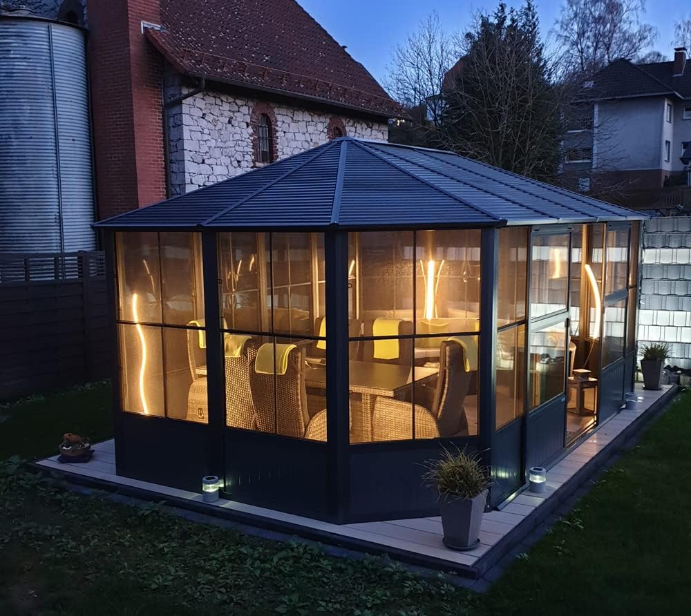 Sojag Outdoor 12' x 15' Charleston Solarium Outdoor Sunroom with Mosquito Nets