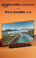 Amazon Ember 75' QLED Series with Fire TV (newest model) with Fire TV Soundbar Plus