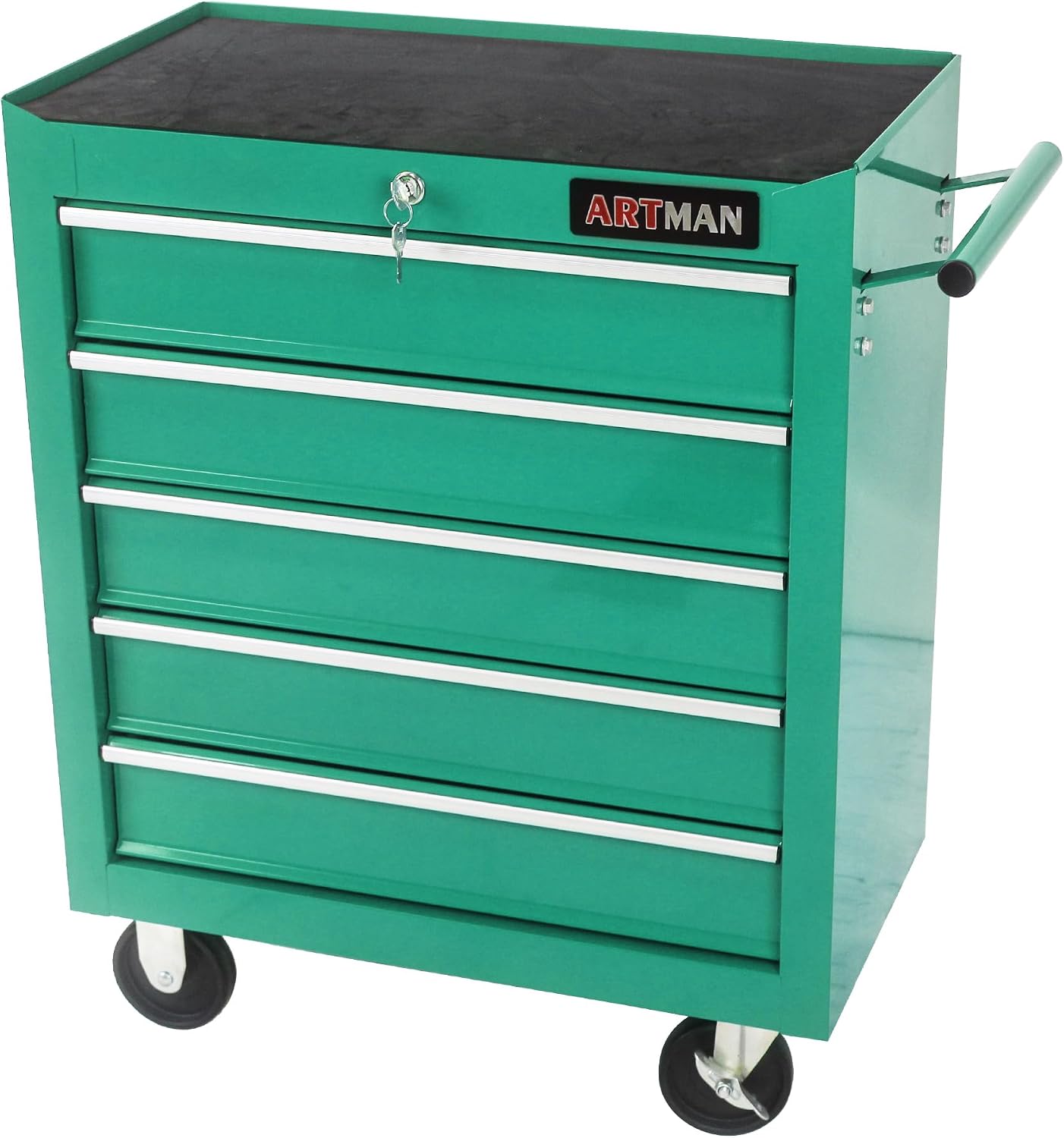 5 Drawers Rolling Tool Chest Cart ,24.2*12.9*29.9'Tool Storage Cabinet With 4 Wheels.Portable Tool Cabinet Trolley With Locking System and Drawer Liners.Tool Storage Cart for Garage,Workshop