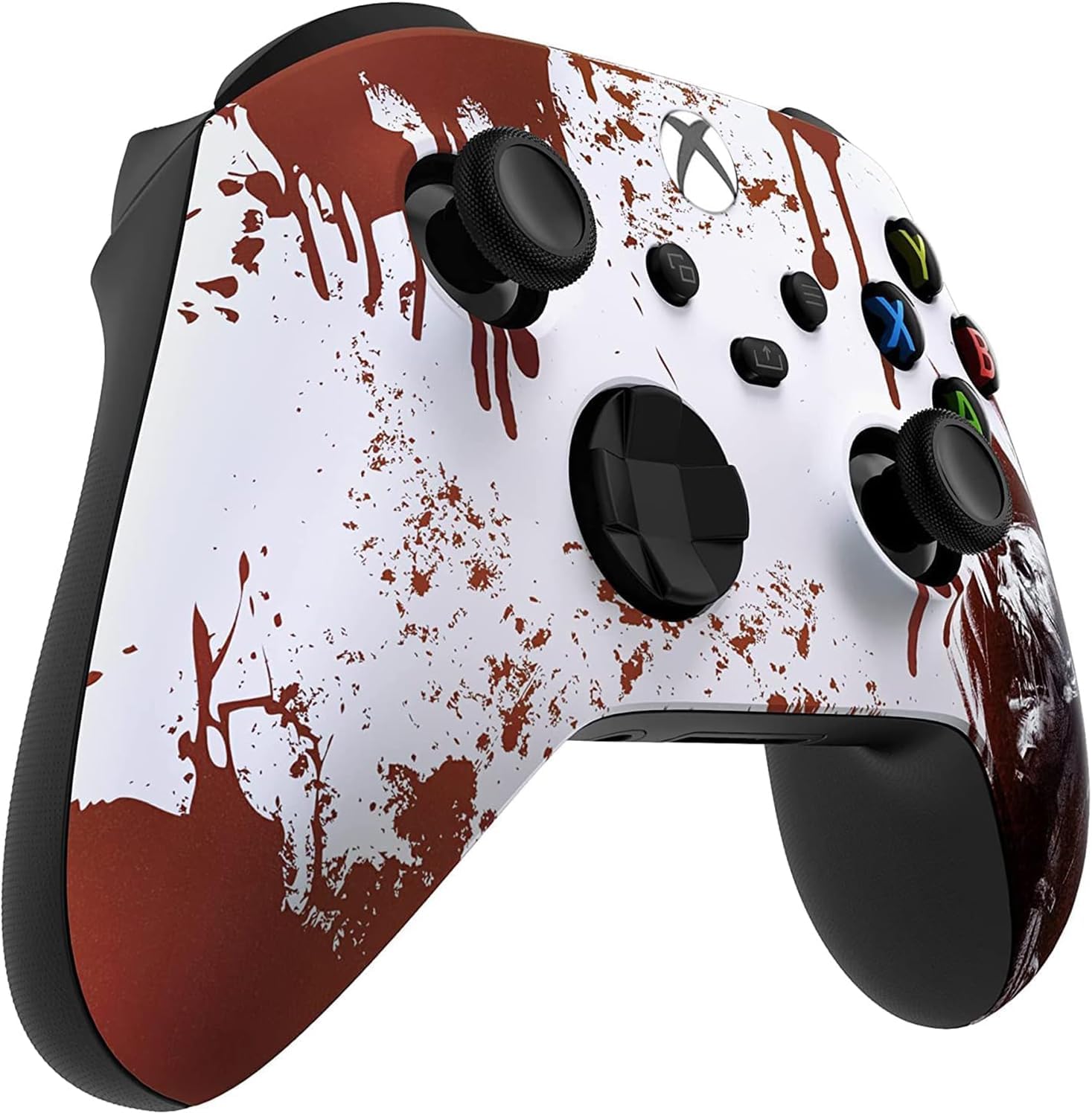 Custom Controllerzz Wireless Controller for Microsoft Xbox Series X/S & Xbox One - Custom Soft Touch Feel - Custom Series X/S Controller (X/S Bloody Zombie)